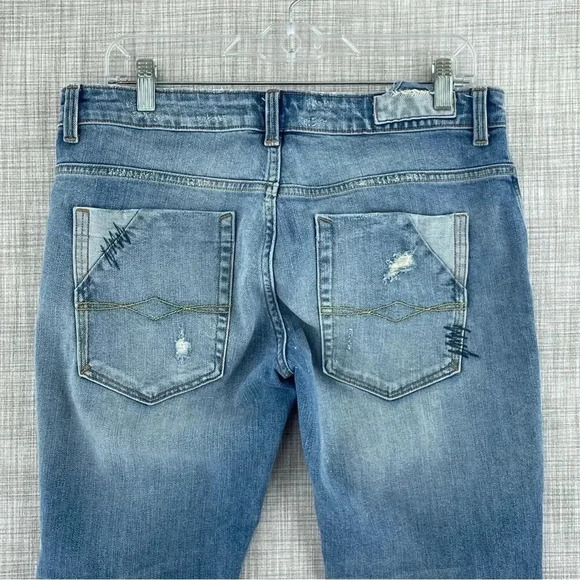 Zara Womens Size 6 Distressed raw hem jeans 0097 - Picture 7 of 11